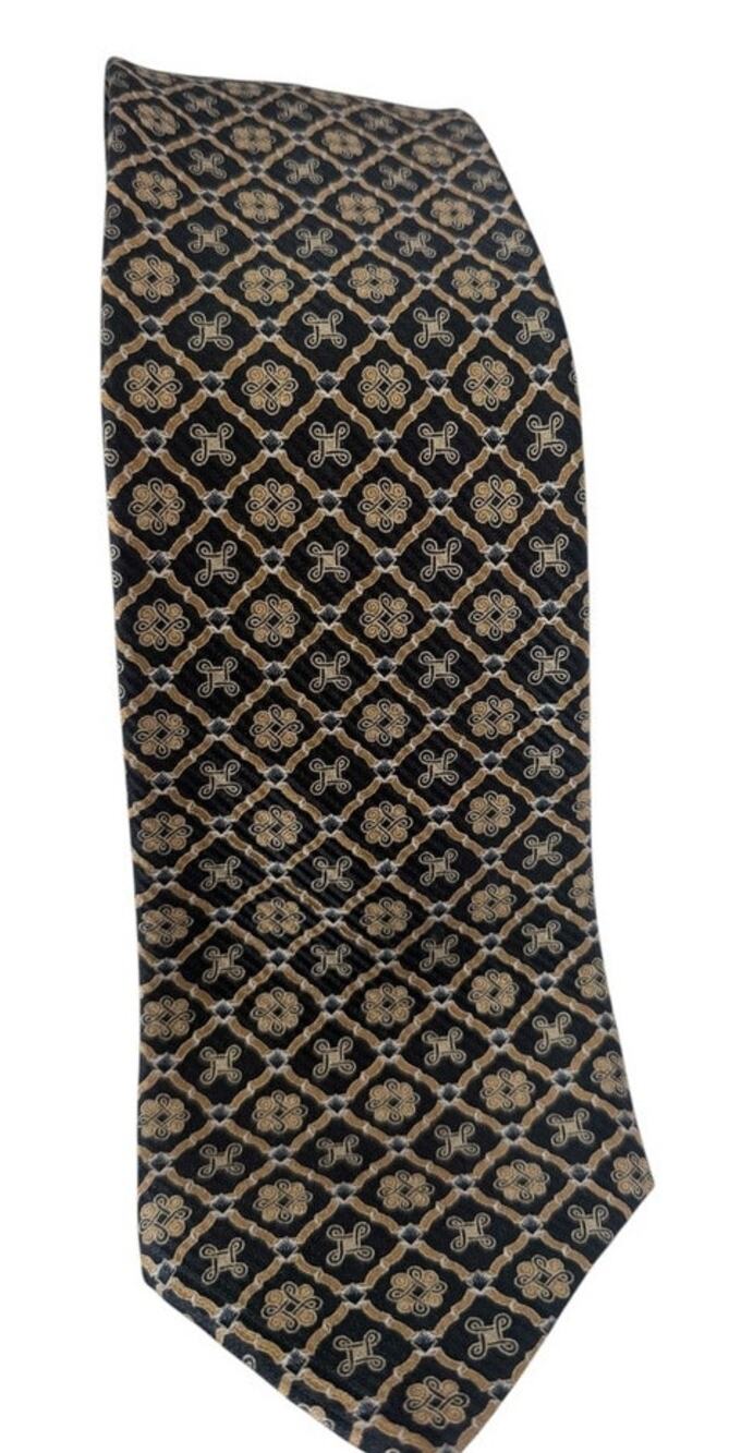 Vtg Santostefano for Clausen Silvi Marina 100% Silk Neck Tie Italian Luxury Work